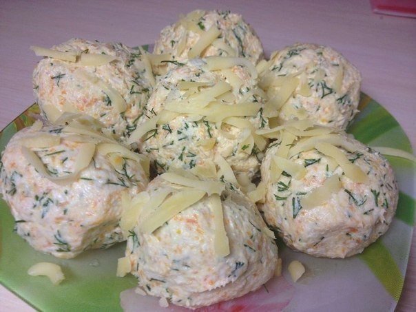 Диетическая закуска: вкусные шарики с сыром