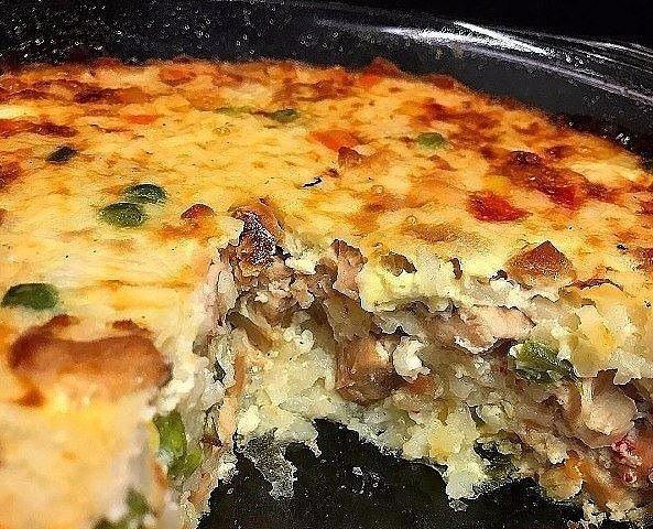 Куриная запеканка: очень быстрый вариант обеда!