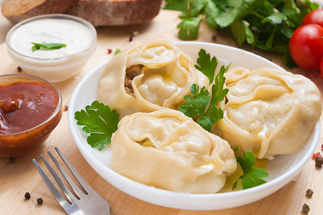 Манты с мясом