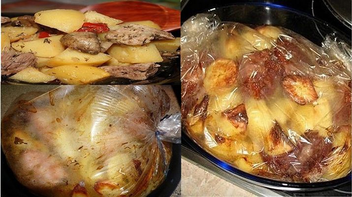 Шикарный ужин из картофеля и мяса в рукаве