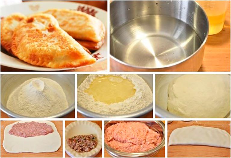Хрустящие чебуреки с сочной начинкой из мяса