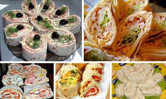 Закуски из лаваша. 13 вариантов Закуски из лаваша. 13 вариантов